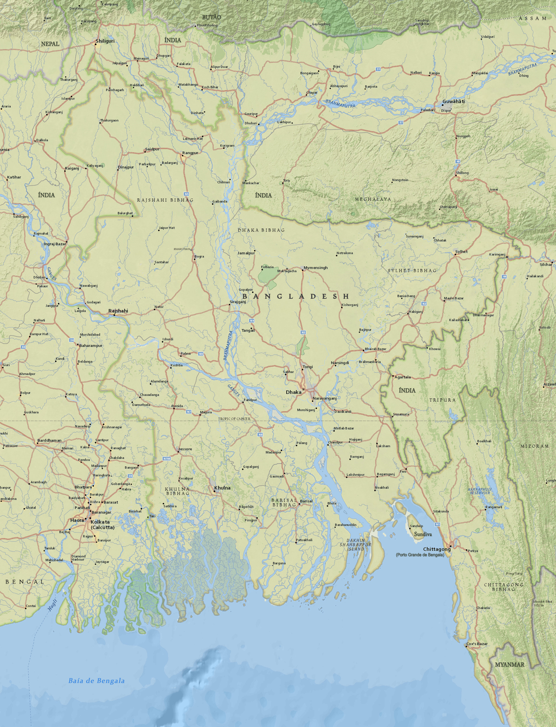 Mapa Bangladesh