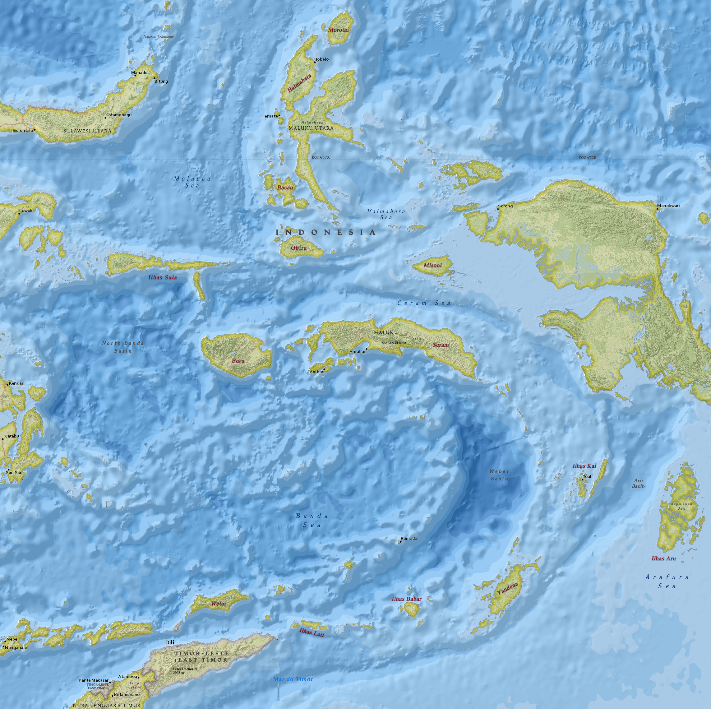 Mapa Molucas