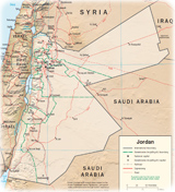 Mapa Jordania