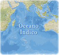 Oceano Índico Mapa