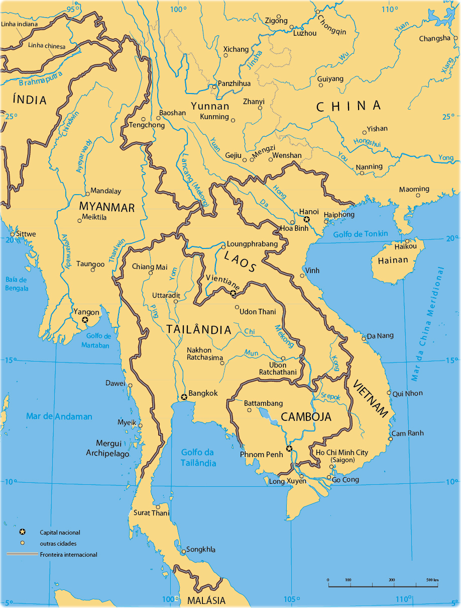 Mapa politico Indochina
