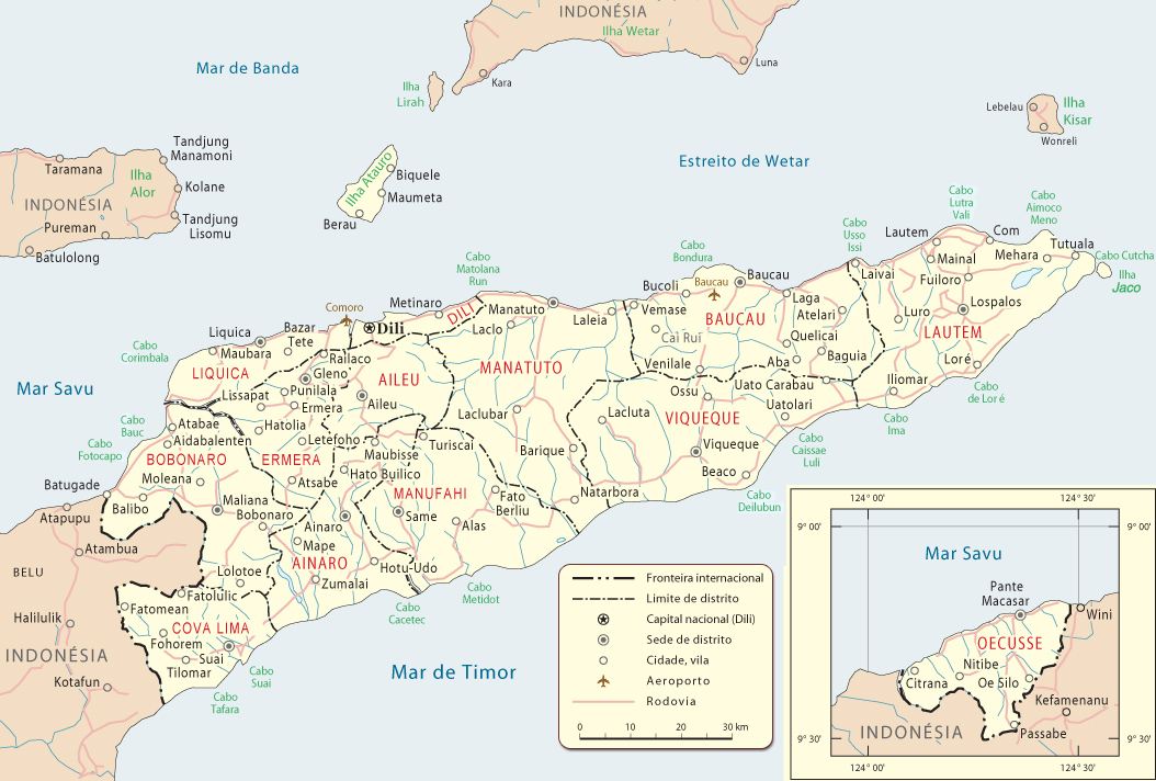 Mapa Timor Leste