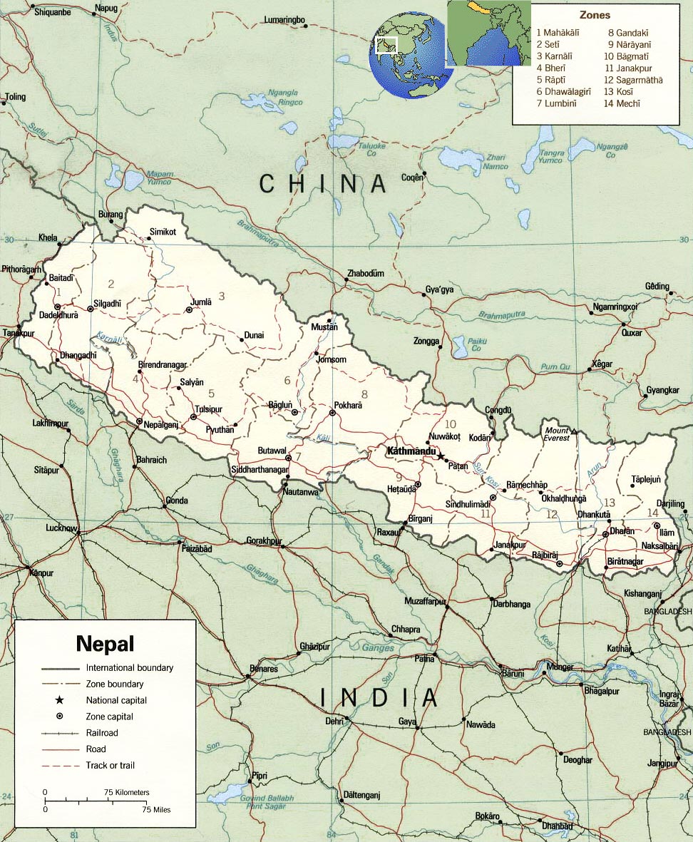 Nepal mapa