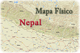 Mapa fisico Nepal