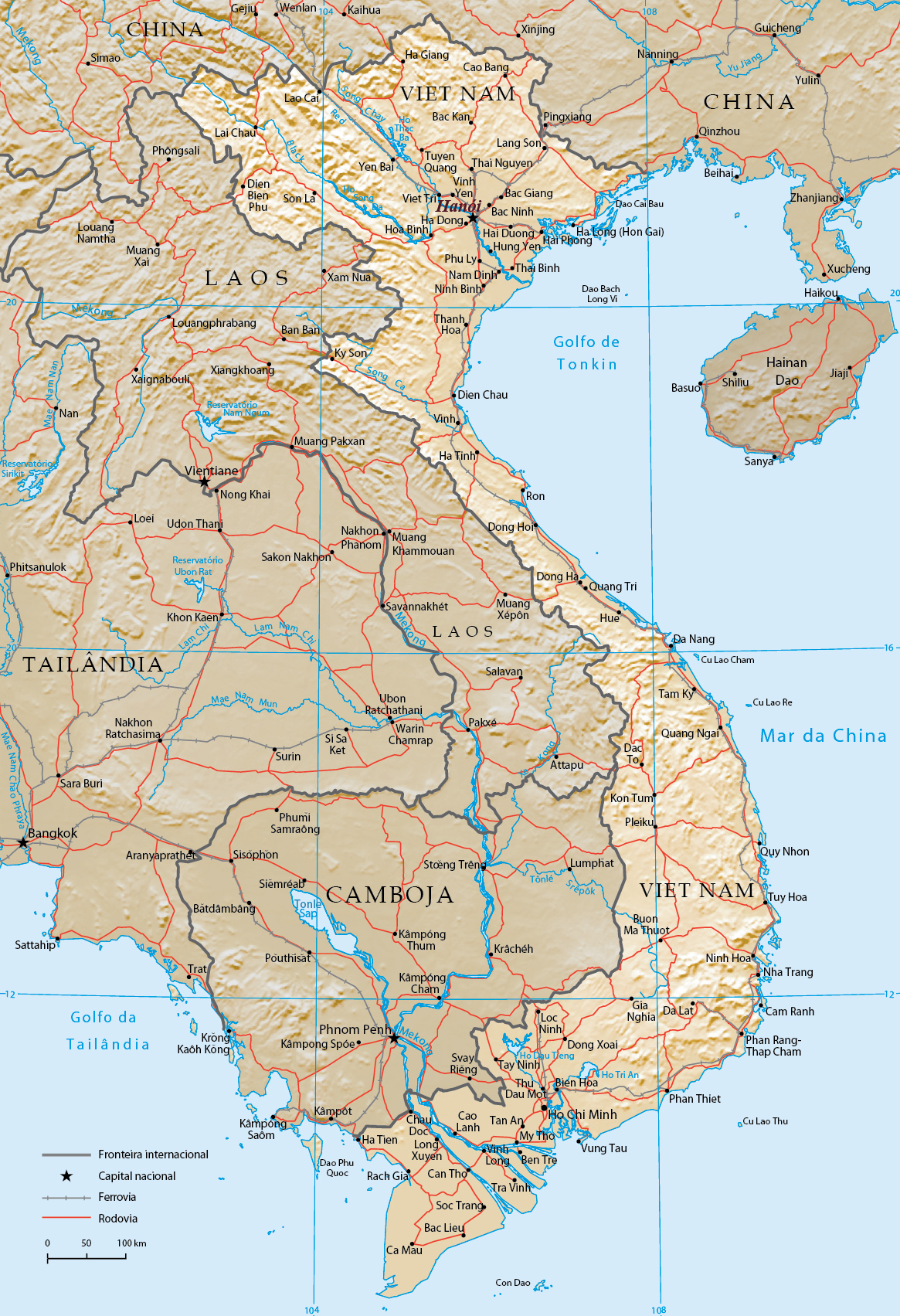 Mapa Vietnam